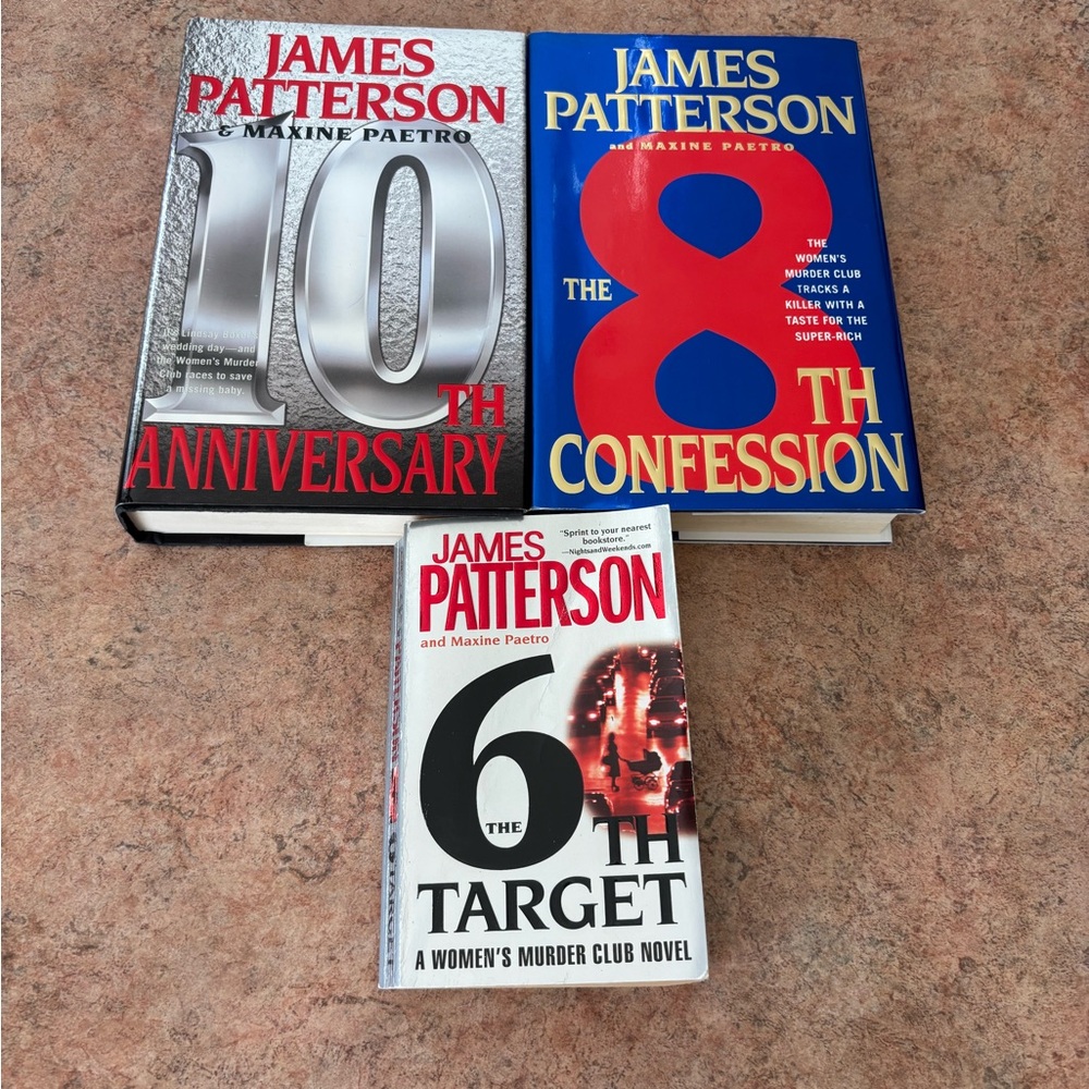 3 James Patterson Women’s Murder Club novels books